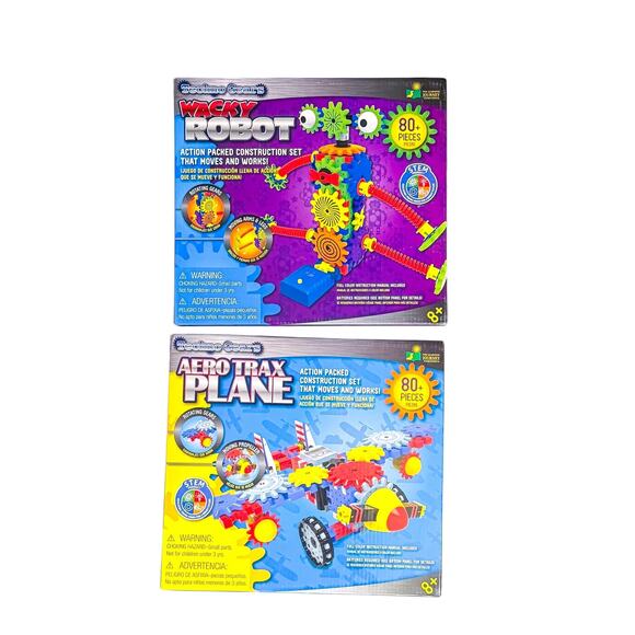 Techno Gears Wacky Robot & Aero Trax Plane Bundle Listing - Picture 1 of 2